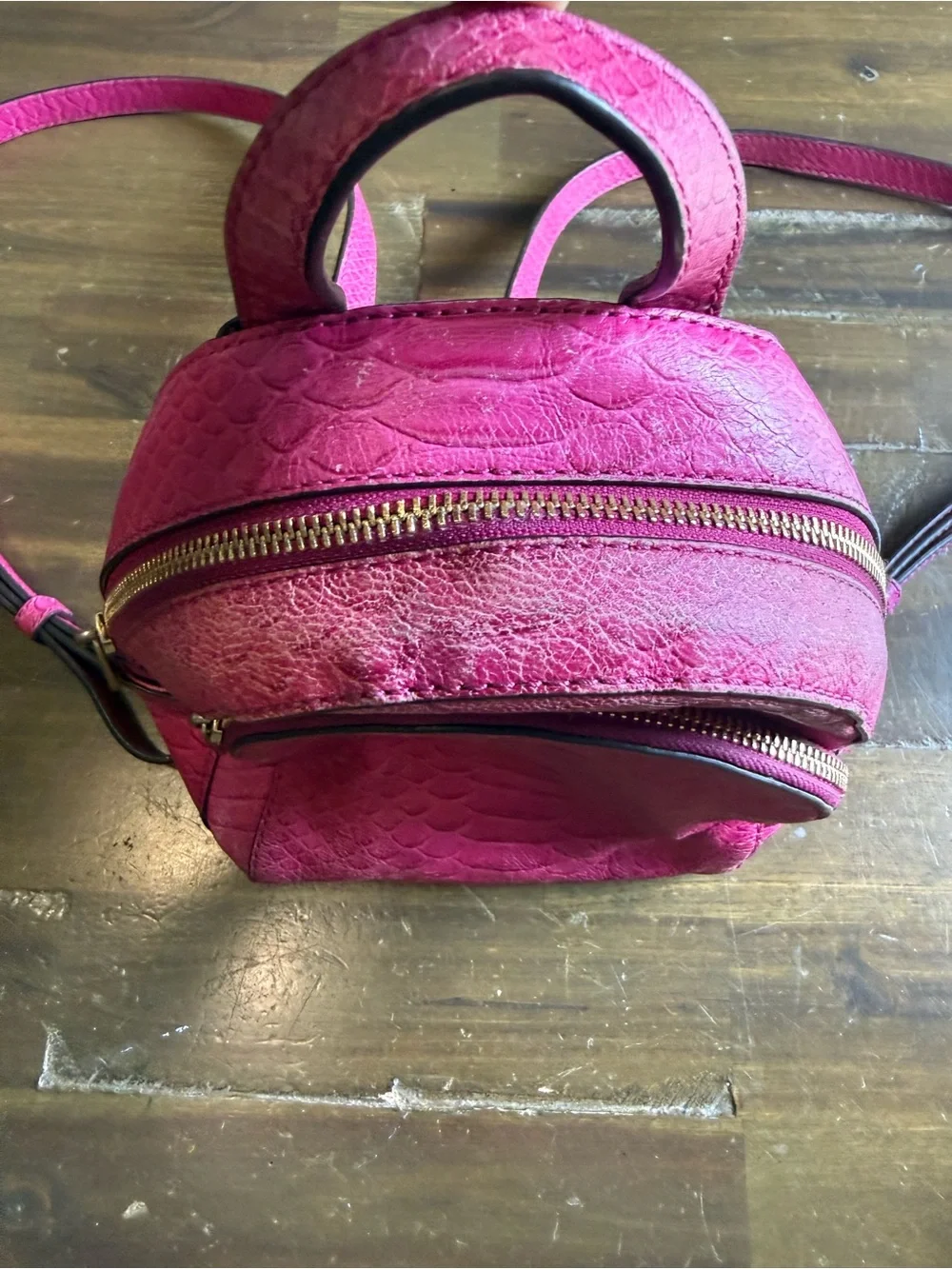 Michael Kors Embossed Leather Backpack